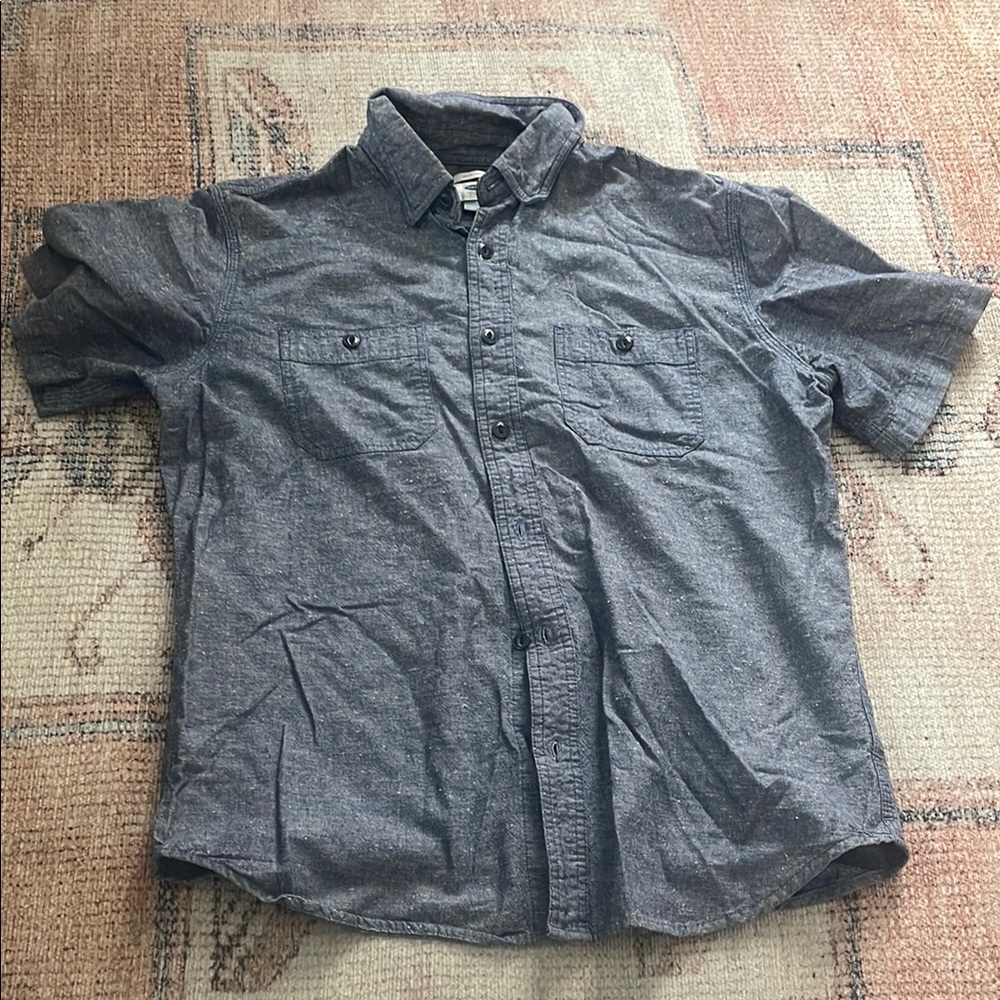 Old Navy Men's Charcoal Button-Down Shirt